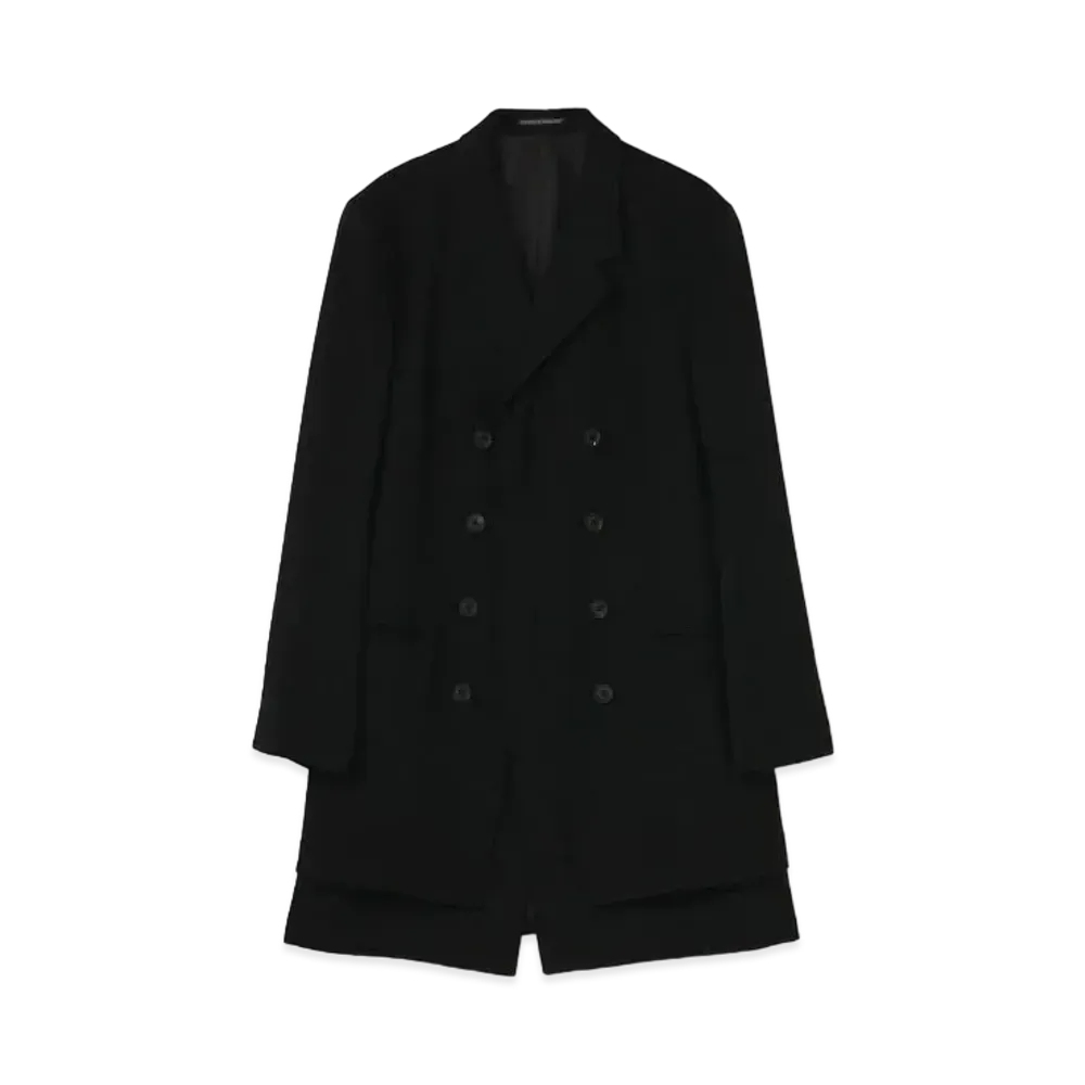 Yohji Yamamoto Pour Homme ARMY GABARDINE FRONT DOUBLE FLY JACKET "Black"