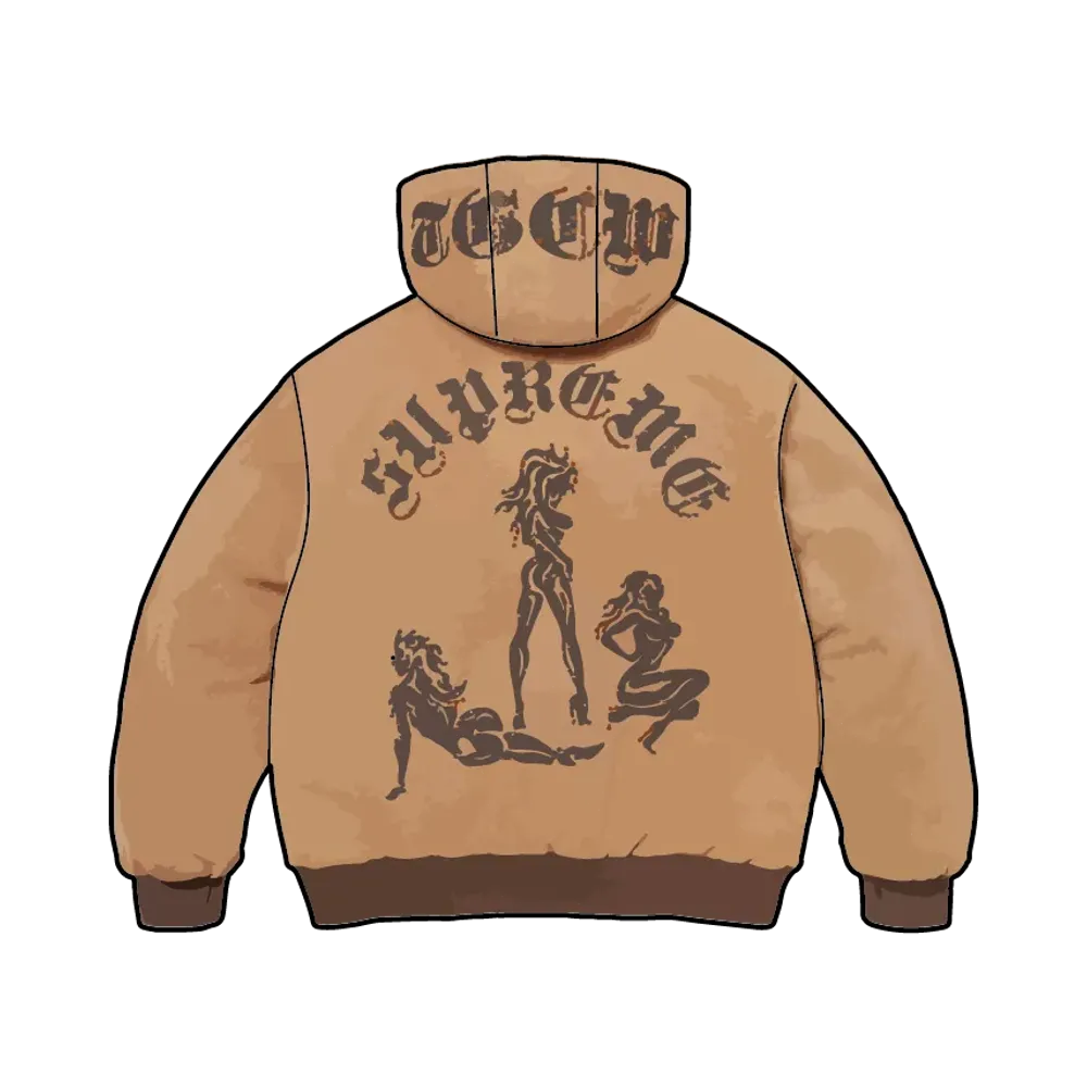Supreme x The Great China Wall Hooded Work Jacket "Tan"