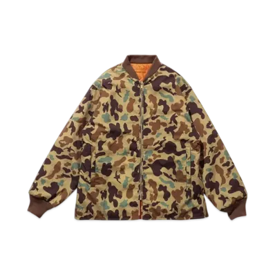 BEAMS Rev Puff Blouson Animal Camo "Khaki"