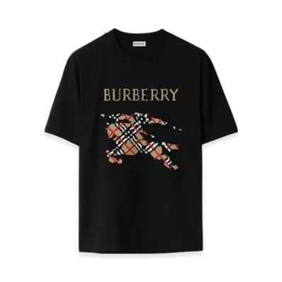 Burberry Cross-Stitch EKD Cotton T-shirt "Black"
