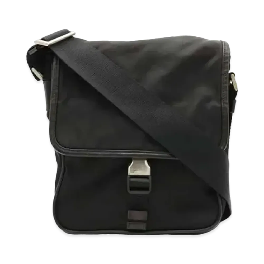 PRADA Nylon Shoulder Bag "Black"