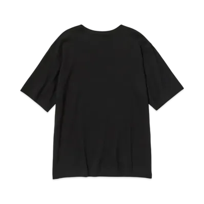 AURALEE Luster Plaiting Boat Neck Tee "Black"