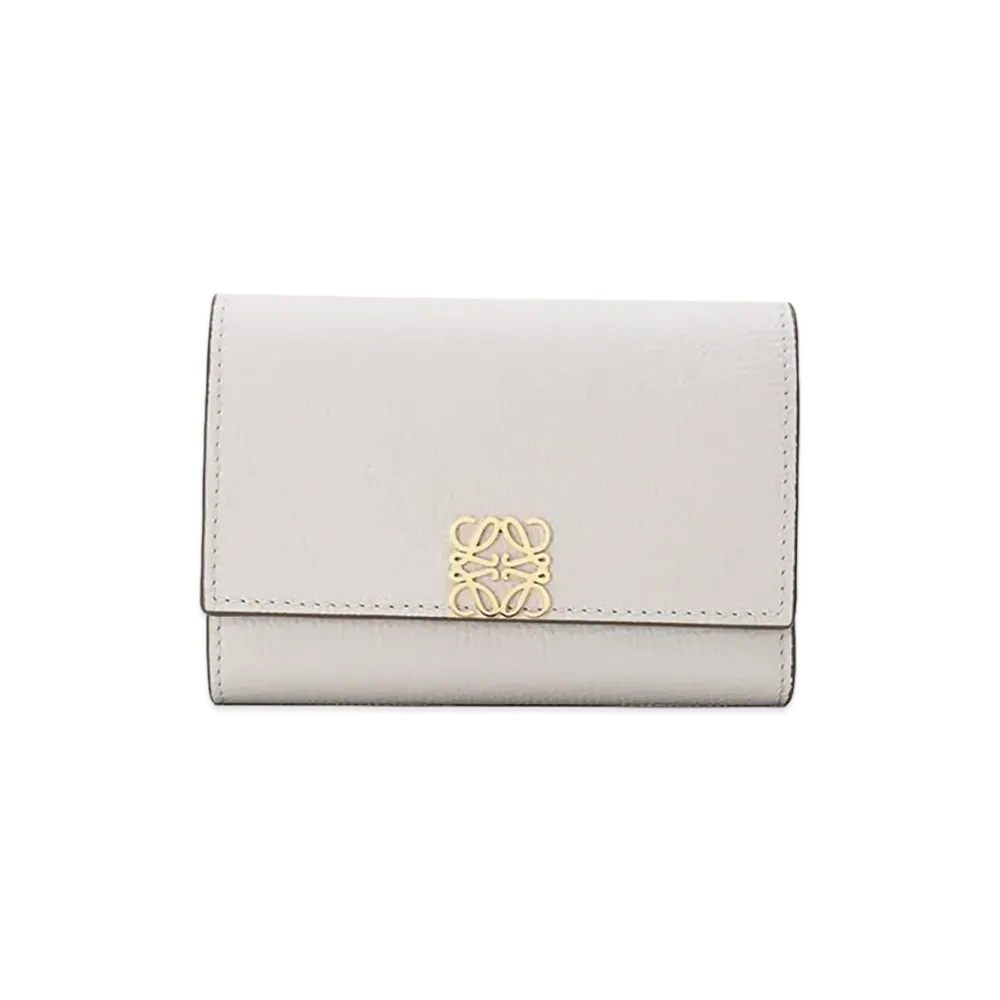 LOEWE Women's Anagram Vertical Wallet Small "Light Grey"