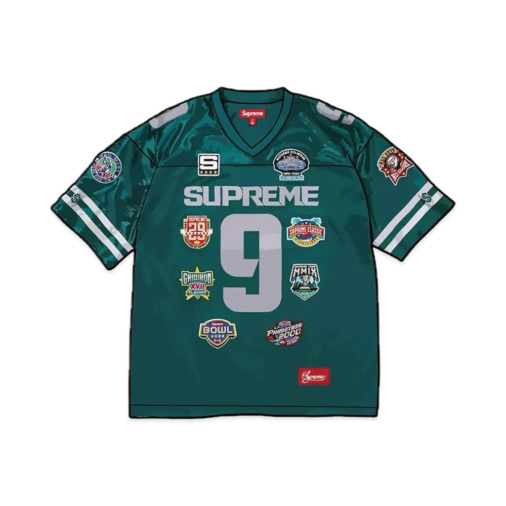 Supreme Championships Embroidered Football Jersey "Dark Teal"