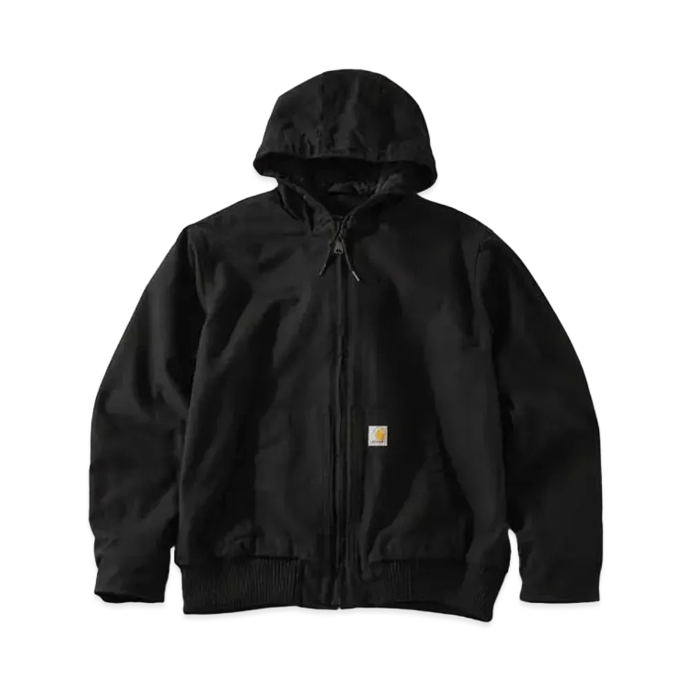 Carhartt Quilting Lined Duck Active Jacket Quilting Liner Duck Hood Jacket "Black"