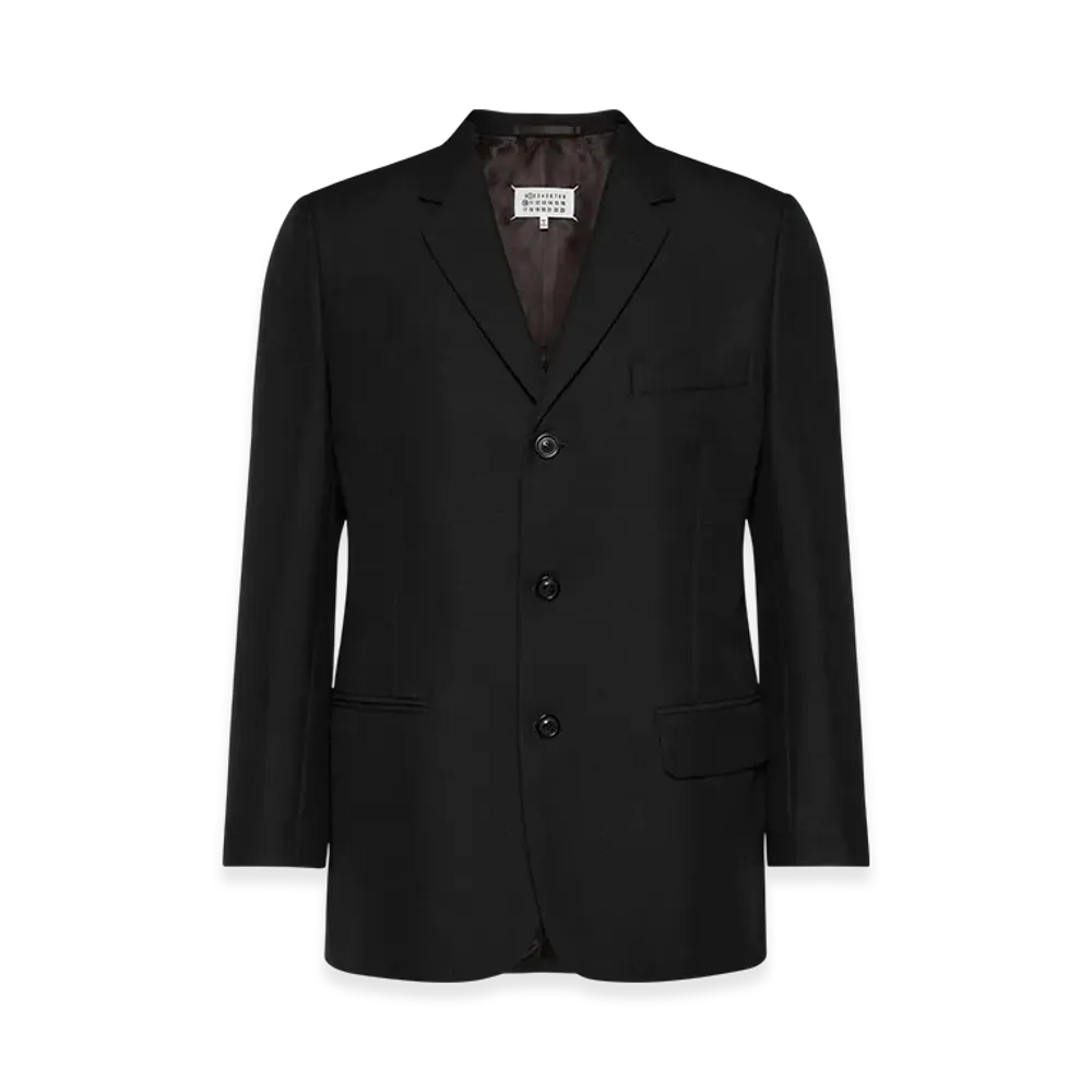 Maison Margiela Men's British Mohair Suit Jacket "Black"
