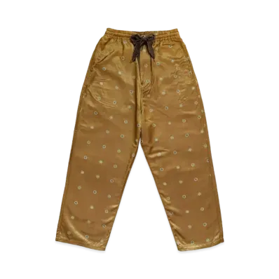 KAPITAL Cotton Rayon Fleece Lining Easy Pants "Gold"