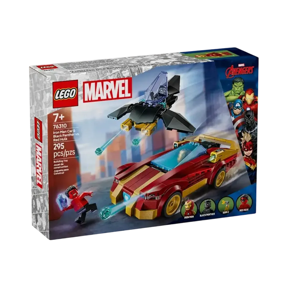 LEGO MARVEL "Iron Man Car & Black Panther vs. Red Hulk" [76310]