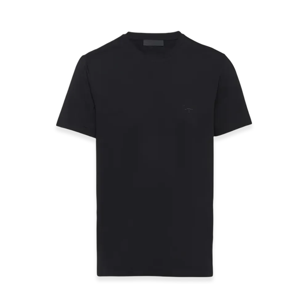 PRADA Stretch Cotton T-Shirt "Black"