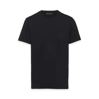 PRADA Stretch Cotton T-Shirt "Black"