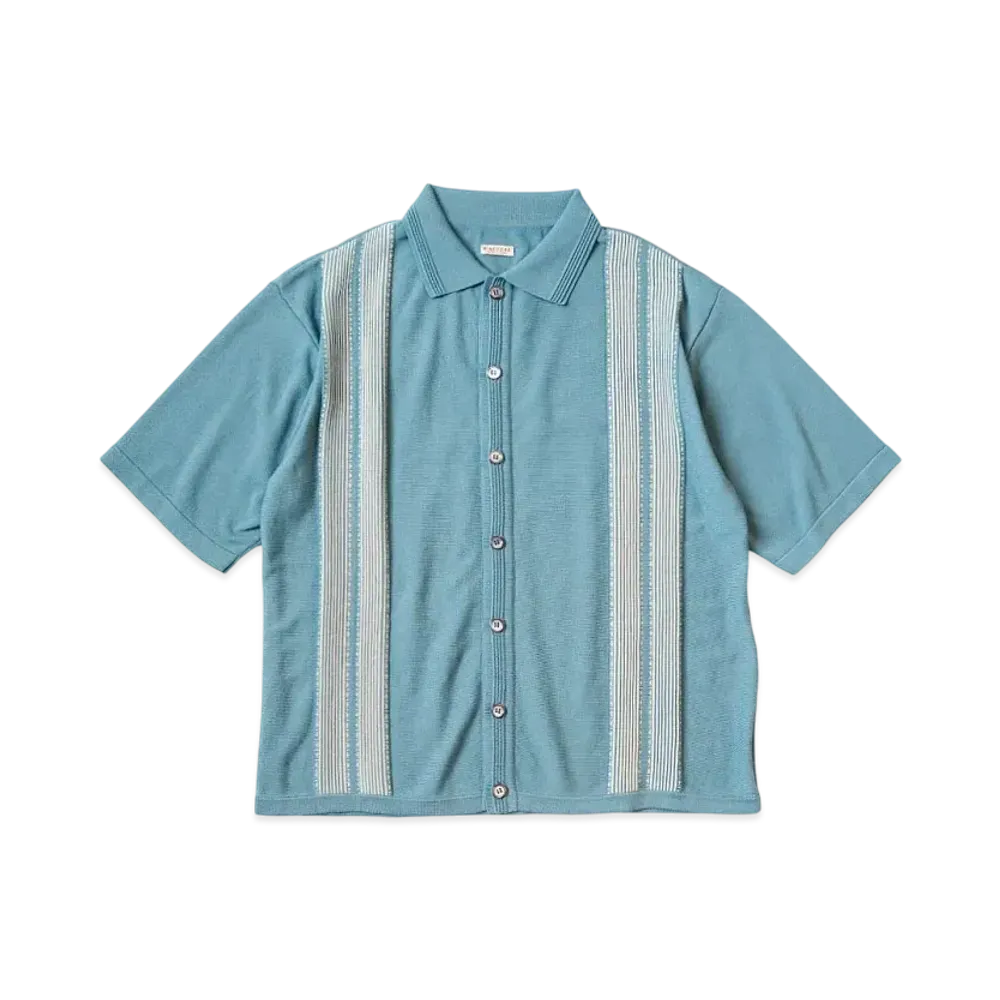 KAPITAL 14G Cotton Knit Tennessee Aloha Shirt "Turquoise"