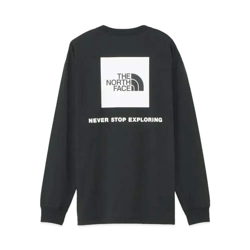 The North Face Long Sleeve Back Square Logo Tee "Black"