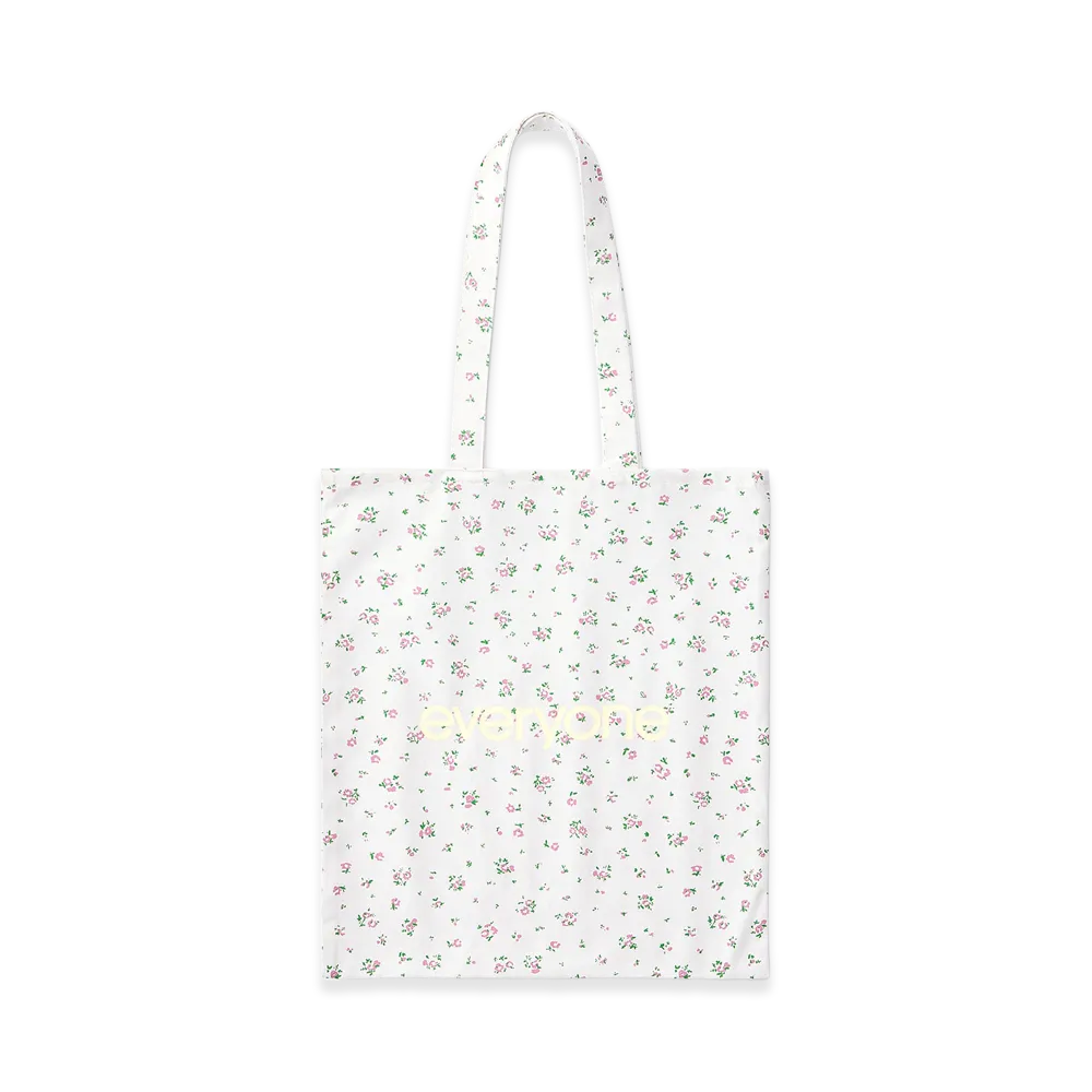 everyone Flower Logo Tote Small "White"