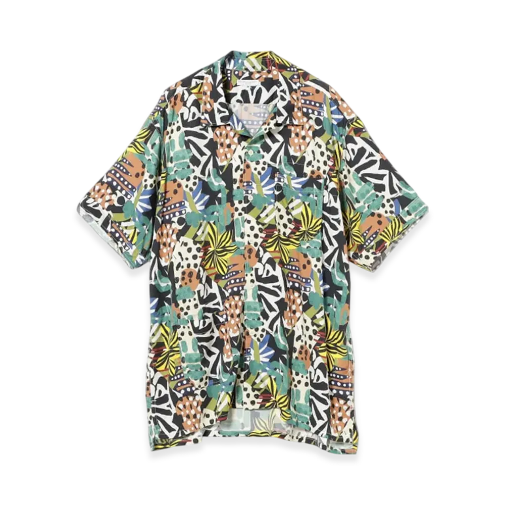 ENGINEERED GARMENTS Camp Shirt - African Print Patchwork "Multi"