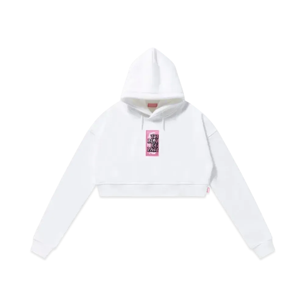 BlackEyePatch Hwc Label Embroidered Cropped Hoodie "White"