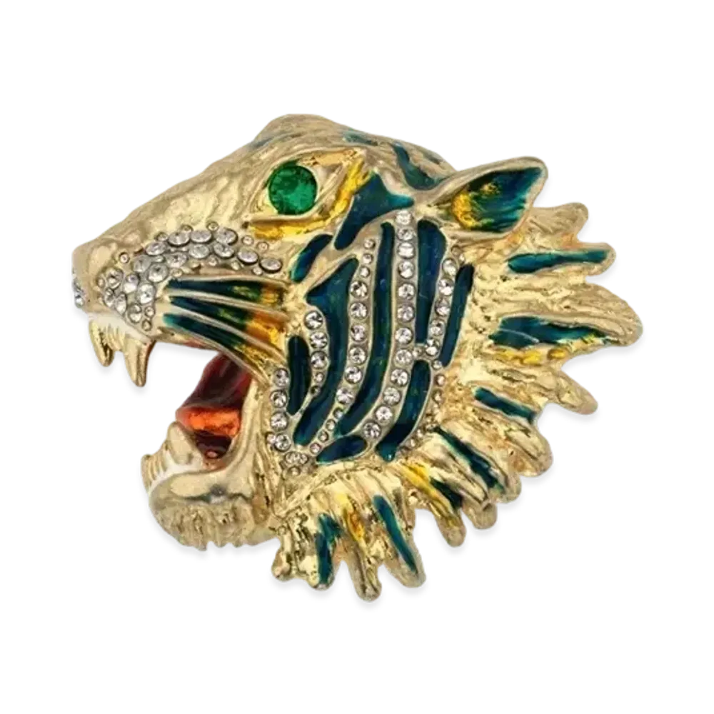 GUCCI Raja Series Metal Brooch "Gold"