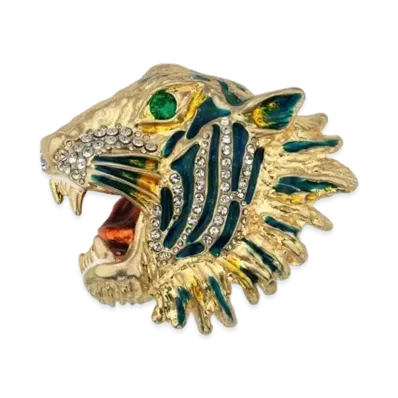 GUCCI Raja Series Metal Brooch "Gold"