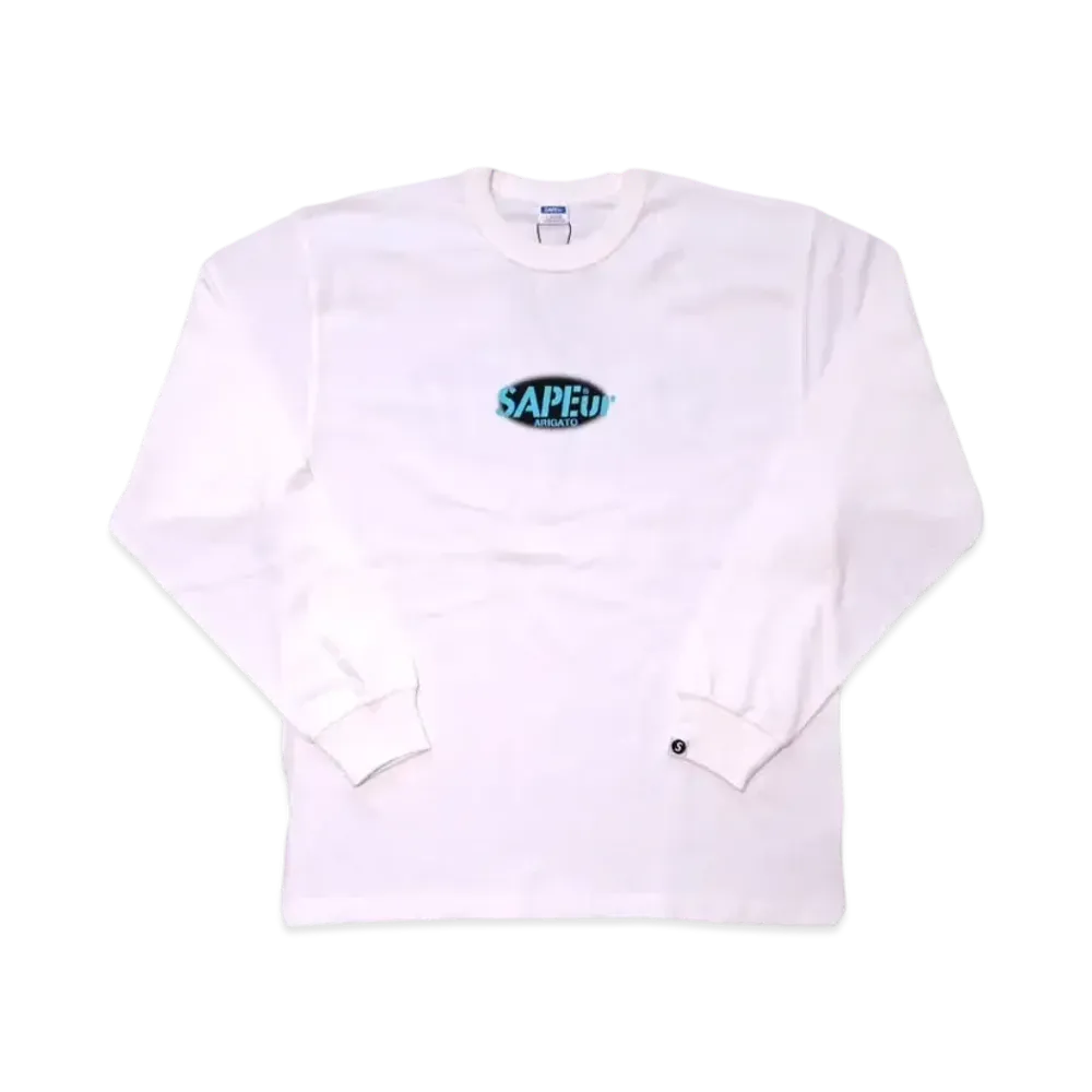 SAPEur Youth Oval Logo Long Sleeve Miint L/S Tee "White"