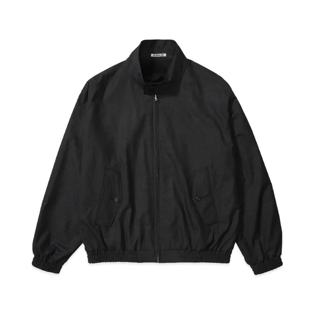 AURALEE Ultra Fine Tropical Wool Zip Blouson "Top Charcoal"
