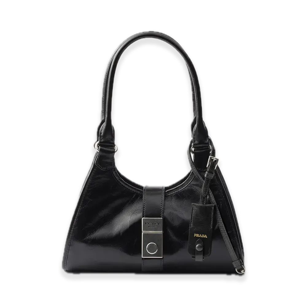 PRADA Small Leather Tote Bag "Black"