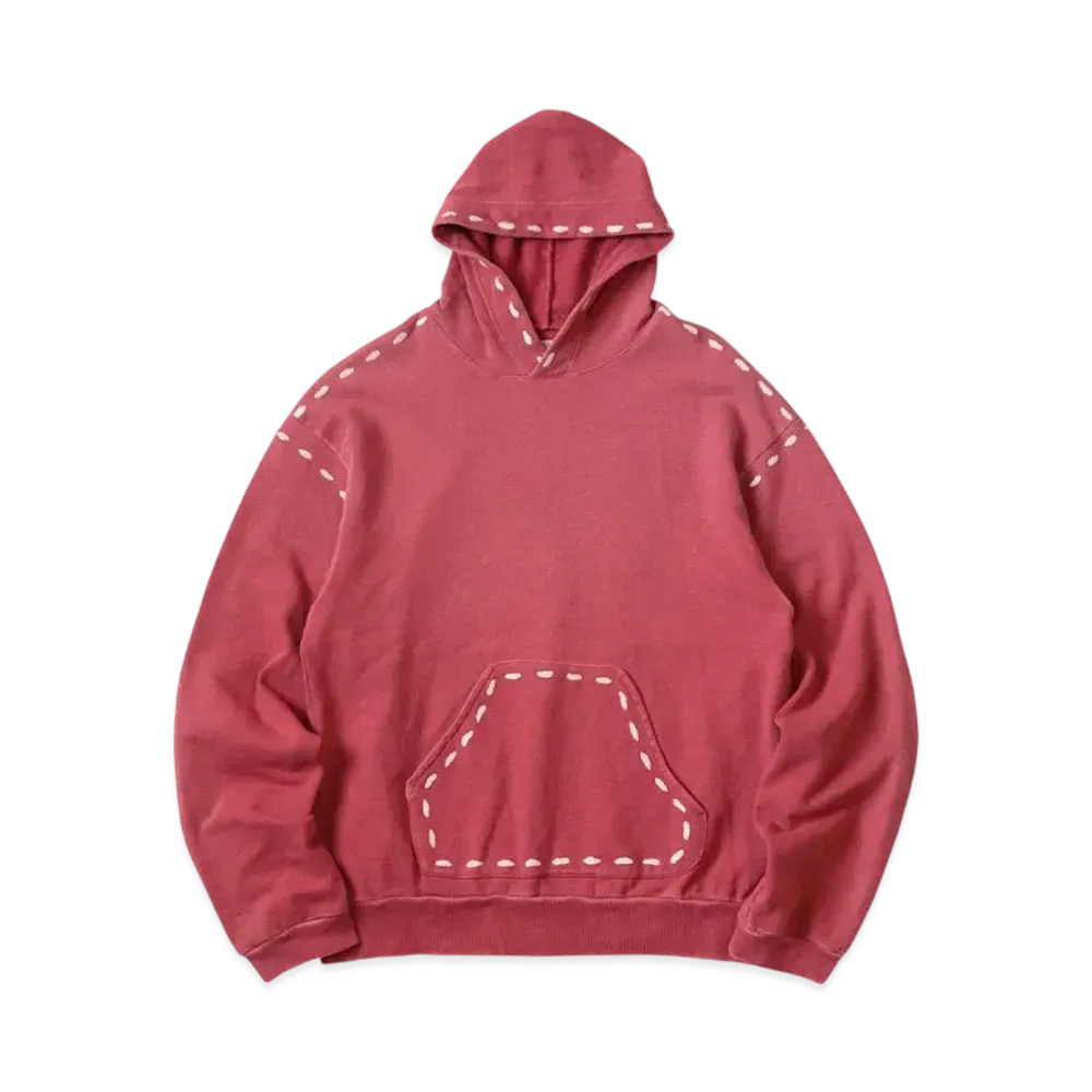 KAPITAL Fleece Marionette Hood Sweatshirt "Red"