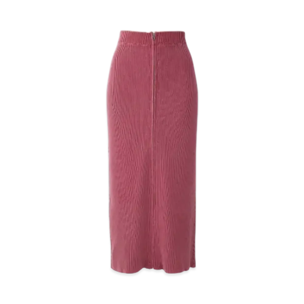 HYSTERIC GLAMOUR Speedster Front Zip Tight Skirt "Red"