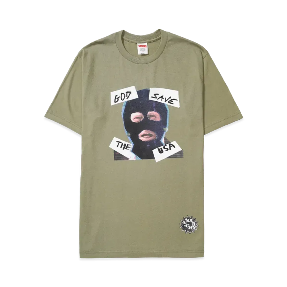 Supreme God Save Us Tee "Light Olive"