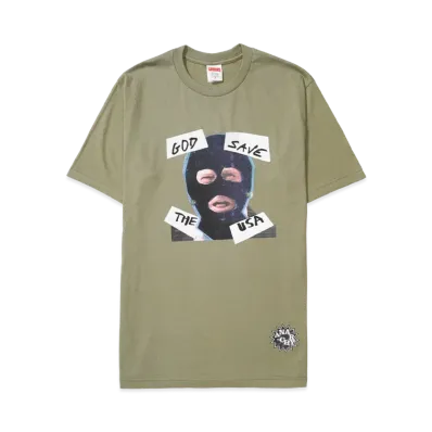 Supreme God Save Us Tee "Light Olive"