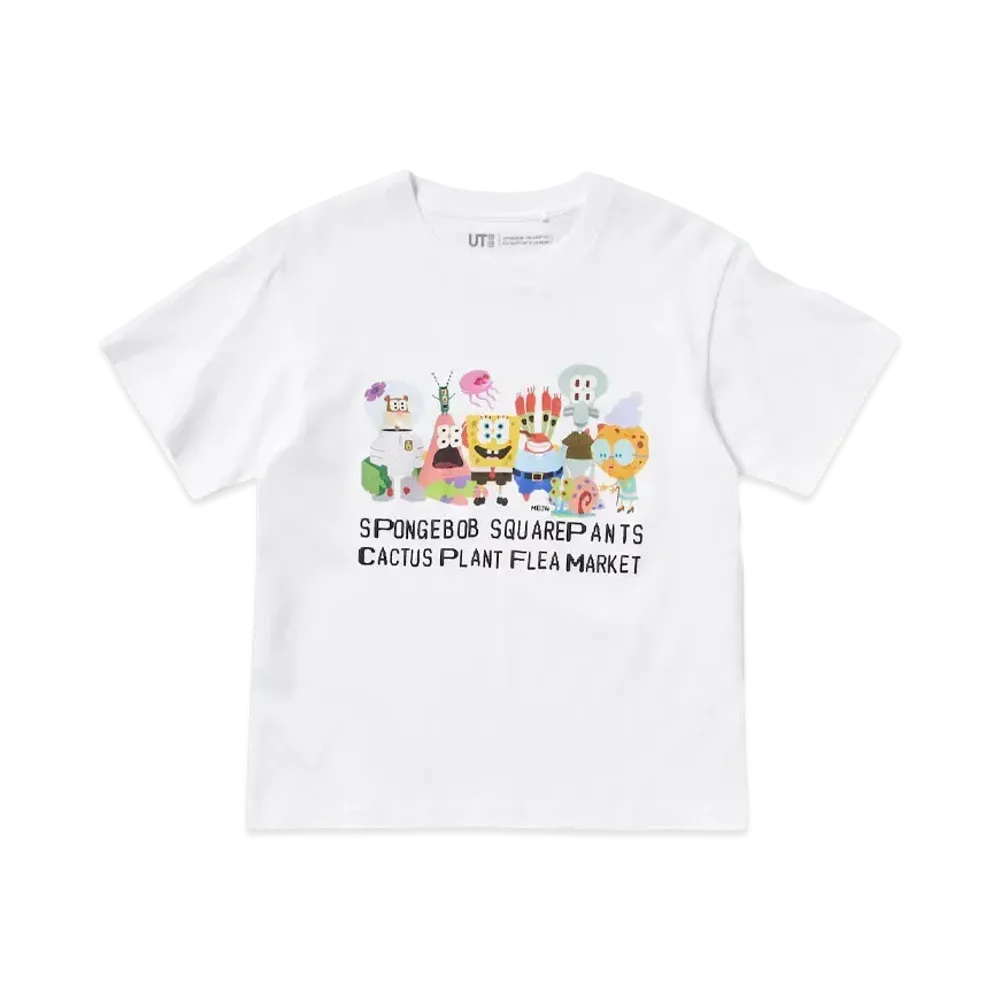 Uniqlo UT x Cactus Plant Flea Market x Sponge Bob Kids T-shirt "White"