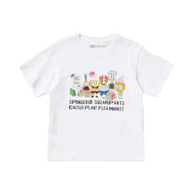 Uniqlo UT x Cactus Plant Flea Market x Sponge Bob Kids T-shirt "White"
