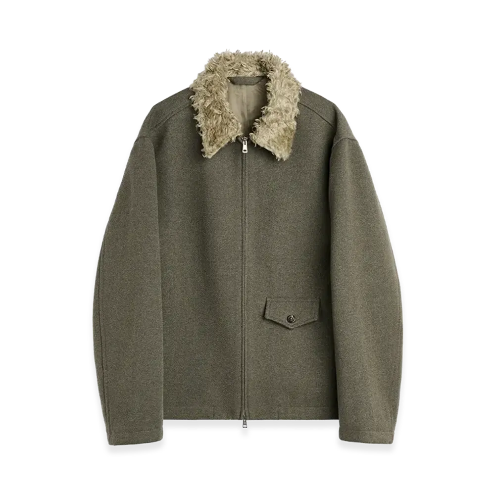 OUR LEGACY Evolved Jacket "Night Pine Fishbone Bound Wool"