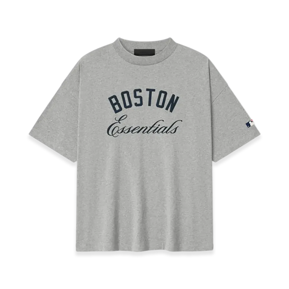 FEAR OF GOD ESSENTIALS Red Sox 90s Tee "Concrete Heather"