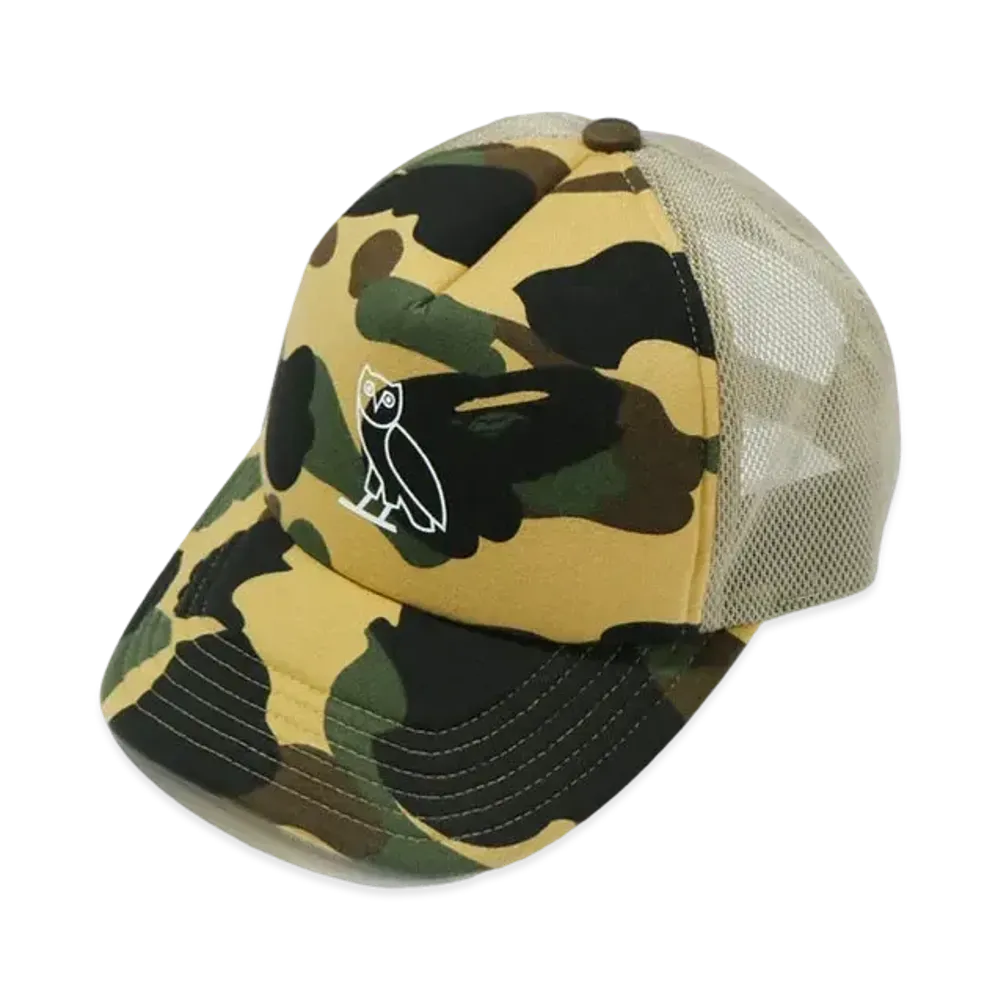 A BATHING APE OVO 1st Camo Mesh Cap "Yellow"