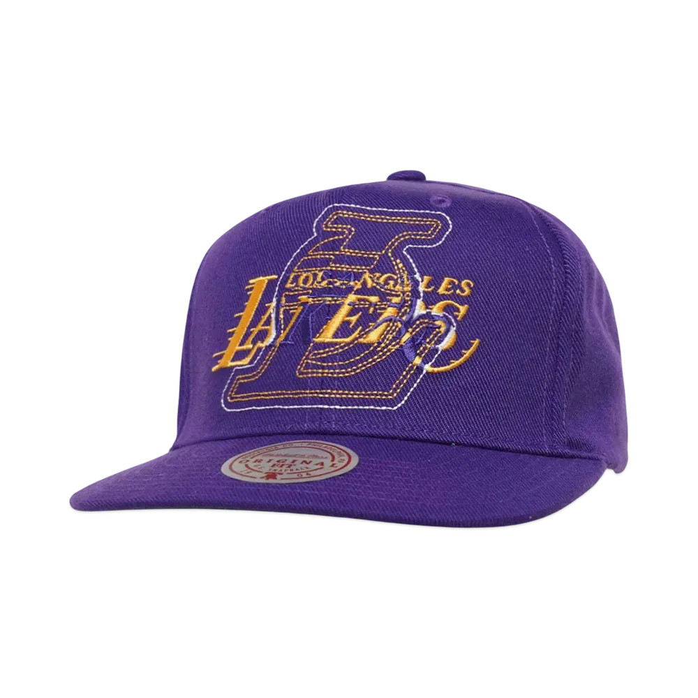 Mitchell&Ness NBA DOUBLE UP SNAPBACK LAKERS "PURPLE"
