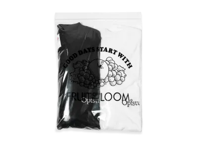 Optstuff x FRUIT OF THE LOOM 2-Pack Long-Sleeve Tee "Black/White"