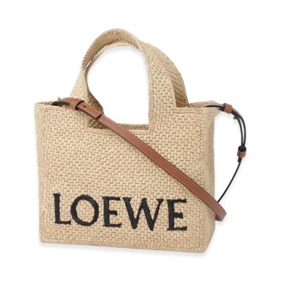 LOEWE Font Tote Small Bag "Natural"