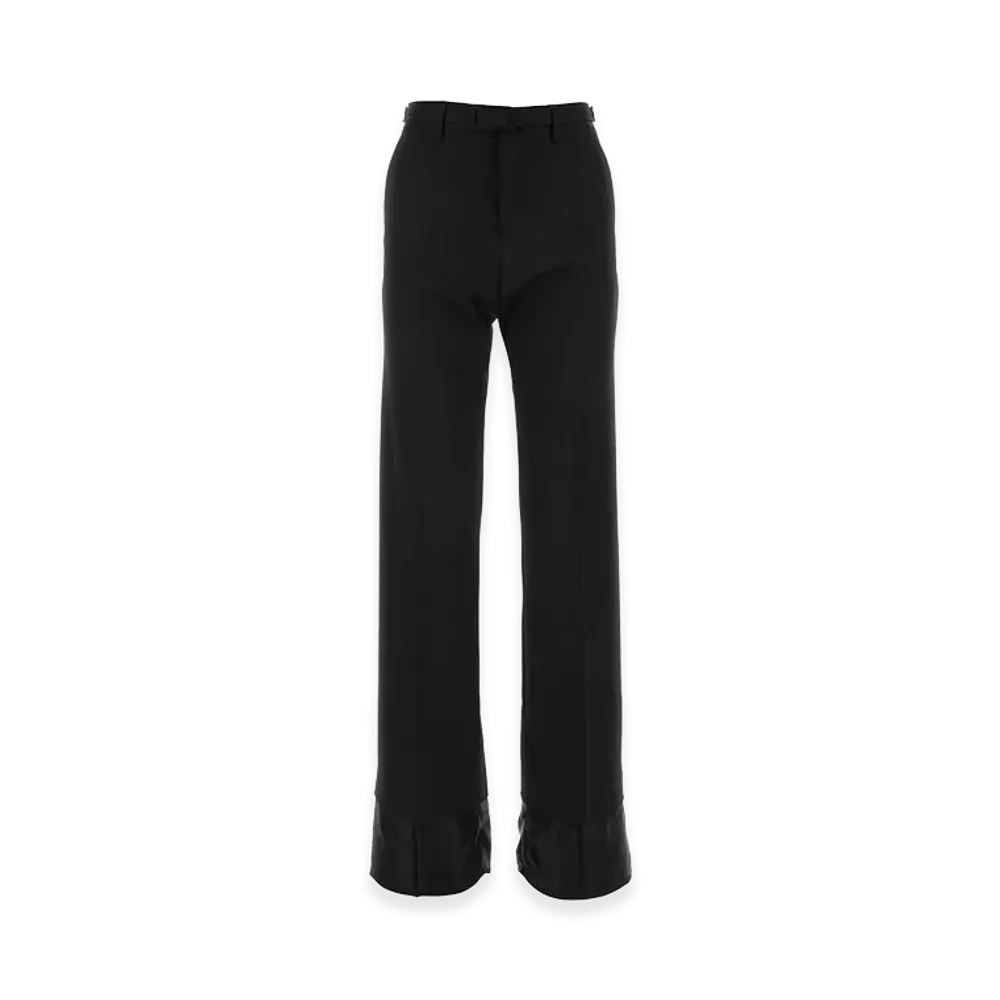 MM6 Maison Margiela Women's Stretch Polyester Blend Pant "Black"