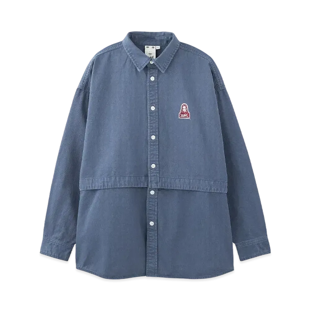 X-Girl Face L/S 2Way Shirt "Olive"