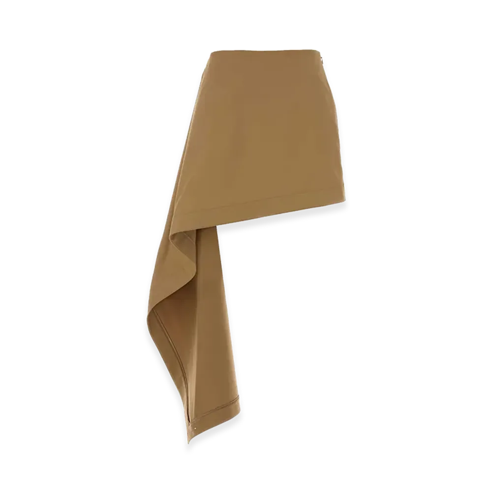 LOEWE Women's Cotton Blend Mini Skirt "Beige"
