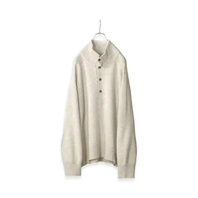ANCELLM Button-Front Knit Blouson "Heather"