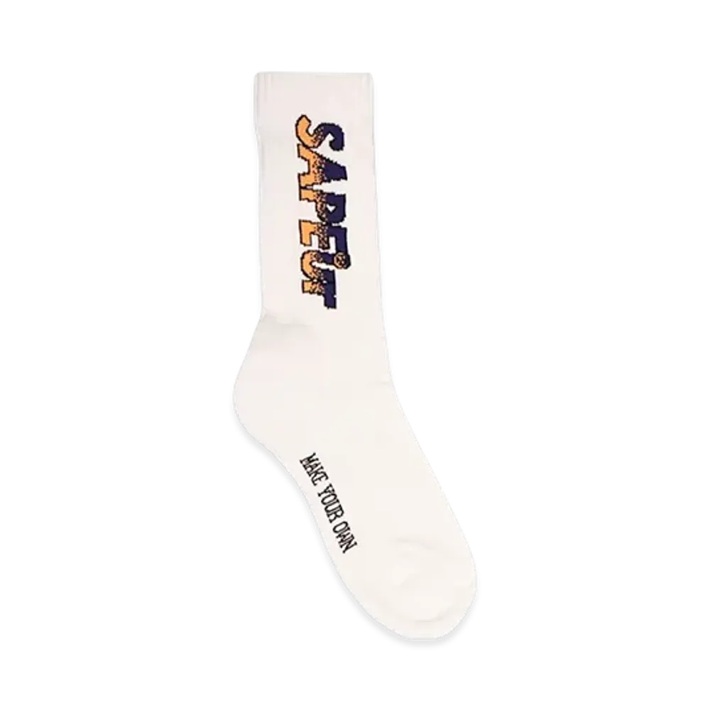 SAPEur Gradation Logo Socks "Yellow Blue"