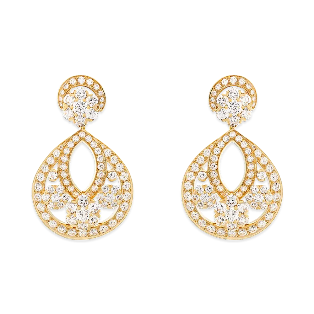 Van Cleef & Arpels Snowflake earrings small model "18K Yellow gold/Diamond"
