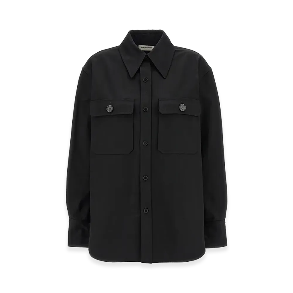 Saint Laurent Women's Saharienne Shirt "Black"