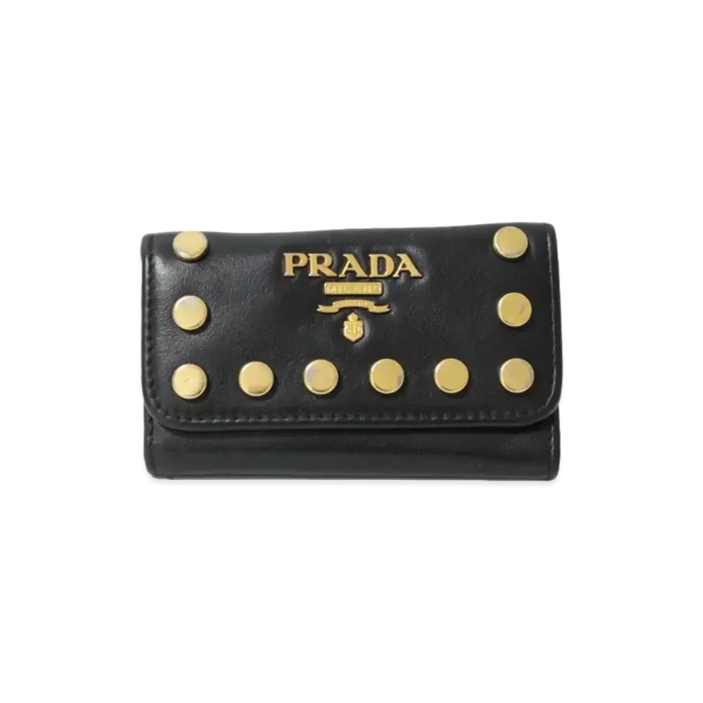 PRADA Studs Key Case "Black"