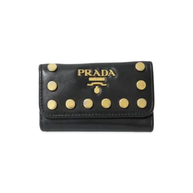 PRADA Studs Key Case "Black"