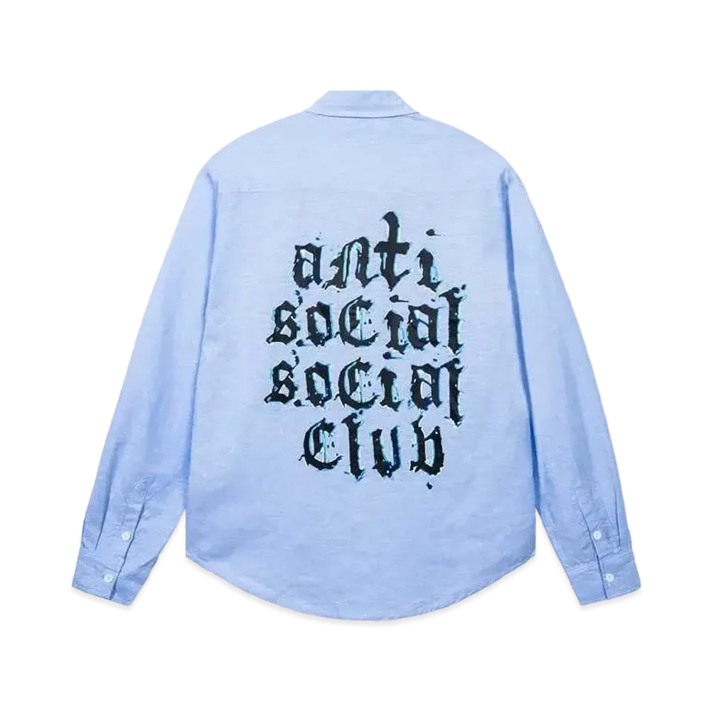 ANTI SOCIAL SOCIAL CLUB SUMMER 24 MAJOR DROP Love & War Oxford Shirt "Light Blue"