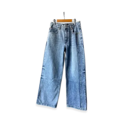 Matin Kim Side Cut Out Denim Pants "Blue"