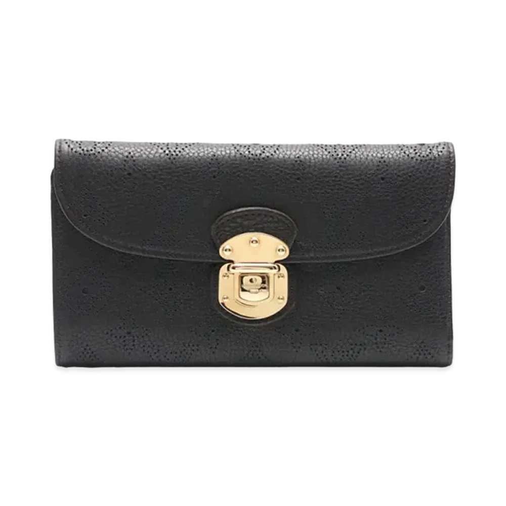 Louis Vuitton Amelia Wallet Monogram Mahina "Noir"