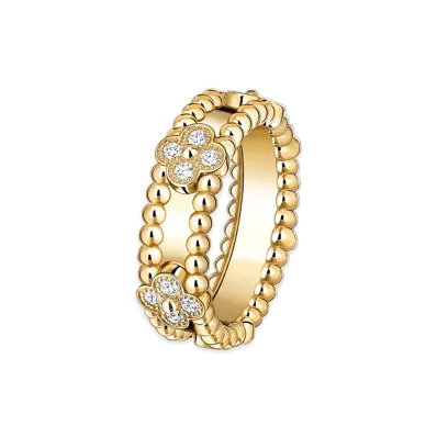 Van Cleef & Arpels Perlee sweet clovers ring "18K Yellow gold/Diamond"