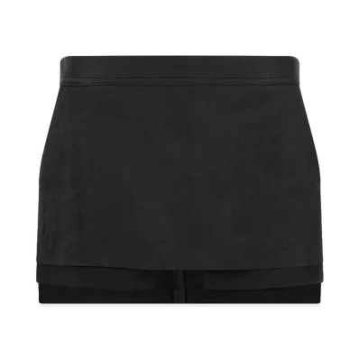 Rick Owens Women's Fog Cutdff' Mini Skirt "Black"
